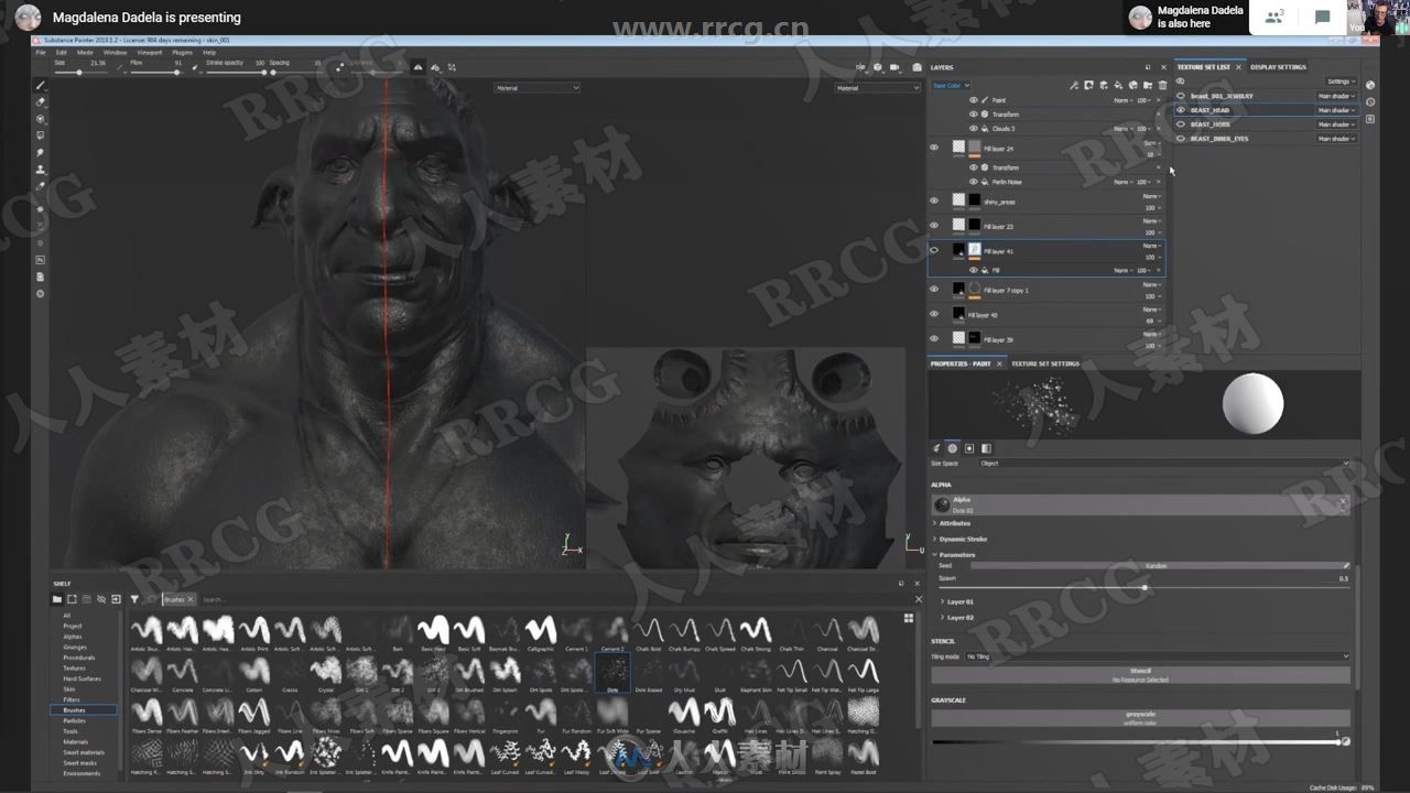 Substance制作写实3D角色模型贴图视频教程 Substance Painter 第10张